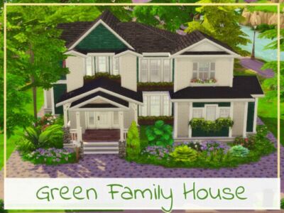 Green Family House By Simmer_Adelaina Sims 4 CC