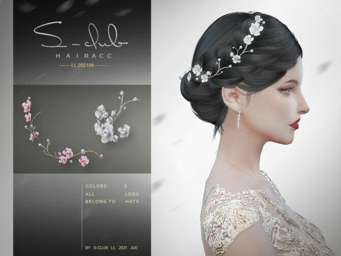 Hair ACC 202108 By S-Club LL Sims 4 CC