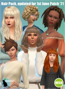 Hair Pack Updated With 6 NEW Swatches At Standardheld Sims 4 CC