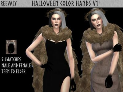Halloween Color Hands V1 By Reevaly Sims 4 CC