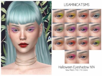 Halloween Eyeshadow N14 HQ By Lisaminicatsims Sims 4 CC