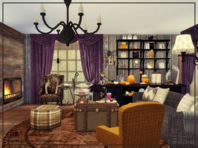 Halloween Livingroom By Danuta720 Sims 4 CC