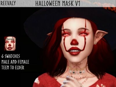 Halloween Mask V1 By Reevaly Sims 4 CC