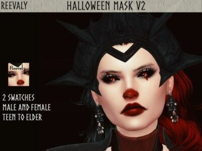 Halloween Mask V2 By Reevaly Sims 4 CC