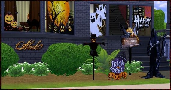 Happy Halloween: 6 Windows & 4 Statues At Abuk0 Sims4 Sims 4 CC