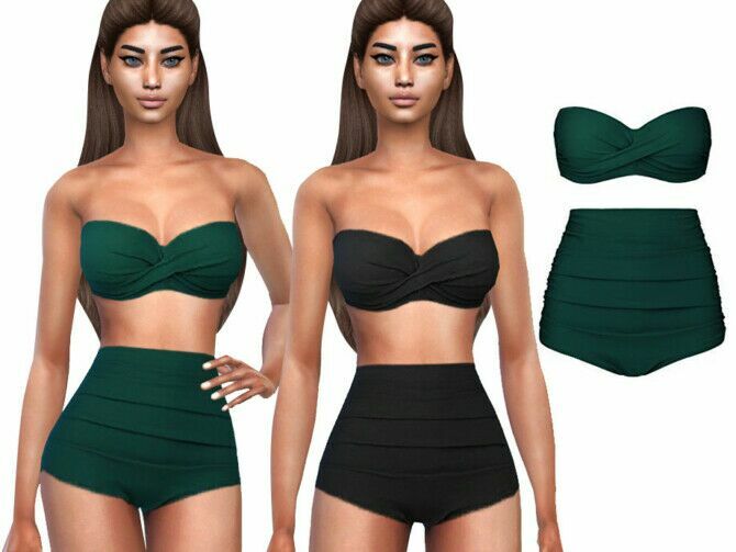 High Waisted Swimsuits By Saliwa Sims 4 CC