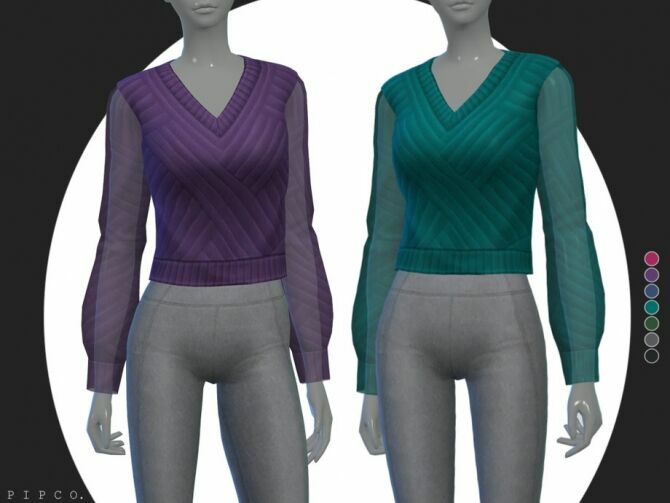 Instinct Blouse And Leggings By Pipco Sims 4 CC