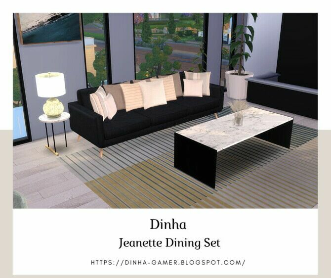 sims 4 cc jeanette dining set at dinha gamer 4