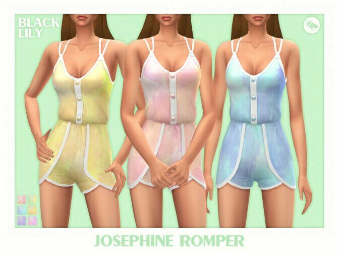 Josephine Romper By Black Lily Sims 4 CC