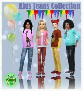 Kids Jeans Collection At Annett’s Sims 4 Welt Sims 4 CC
