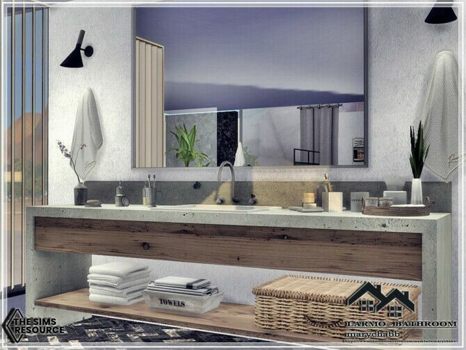 sims 4 cc larmo bathroom by marychabb 2