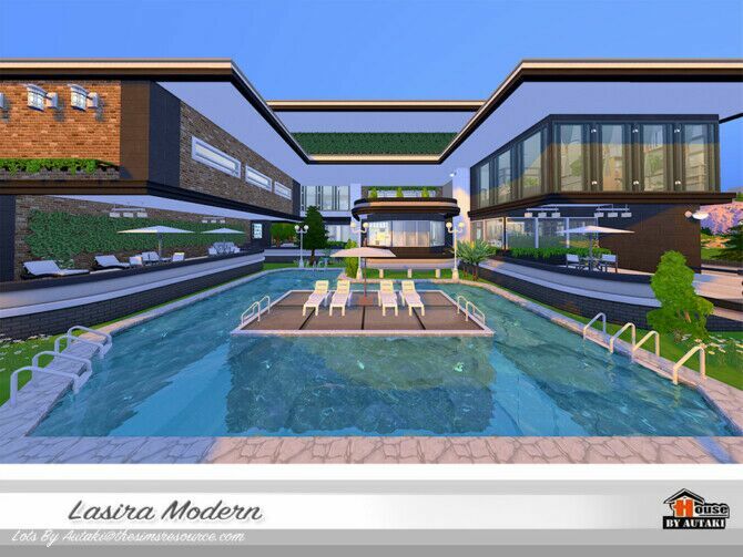 sims 4 cc lasira modern villa by autaki 2