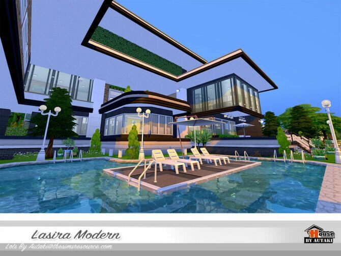 sims 4 cc lasira modern villa by autaki 3