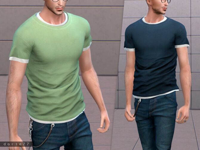 Layered Tees By Darte77 Sims 4 CC