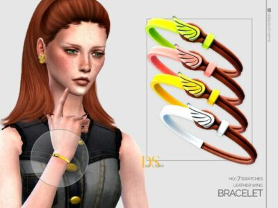 Leather Wing Bracelet By Dailystorm Sims 4 CC
