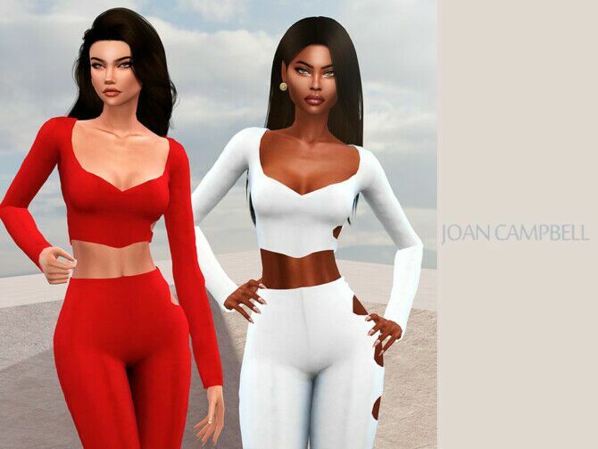 Lissa TOP By Joan Campbell Beauty Sims 4 CC