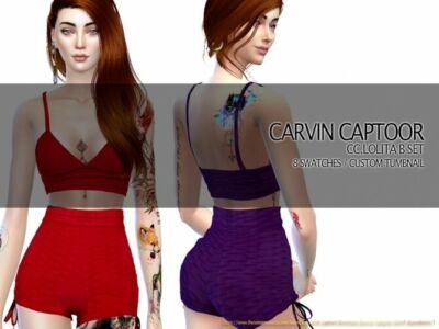 Lolita B Shorts SET By Carvin Captoor Sims 4 CC