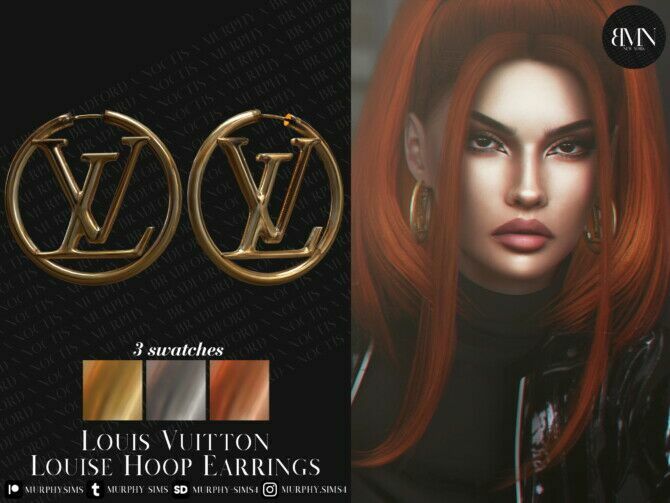 Louise Hoop Earrings At Murphy Sims 4 CC