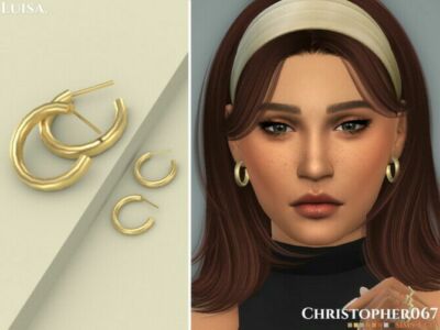 Luisa Earrings By Christopher067 Sims 4 CC