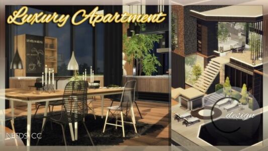 Luxury Apartment At Cross Design Sims 4 CC