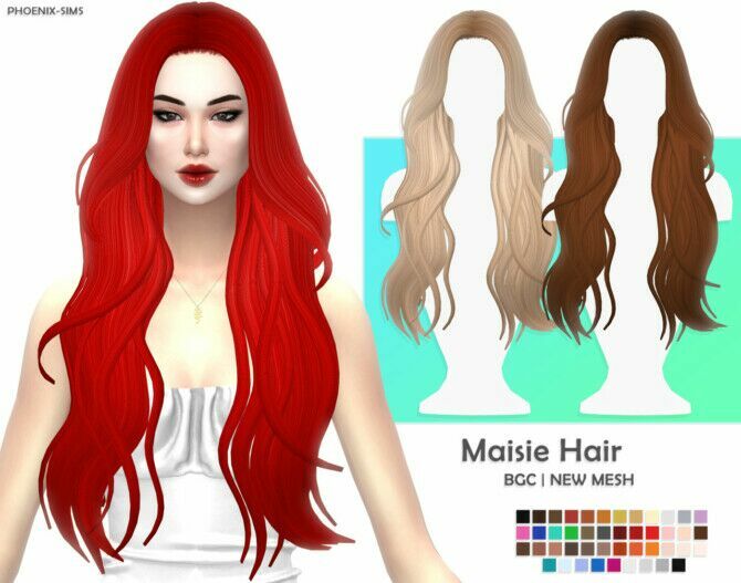 Maisie & Sylvia Hairs (P) At Phoenix-Sims Sims 4 CC