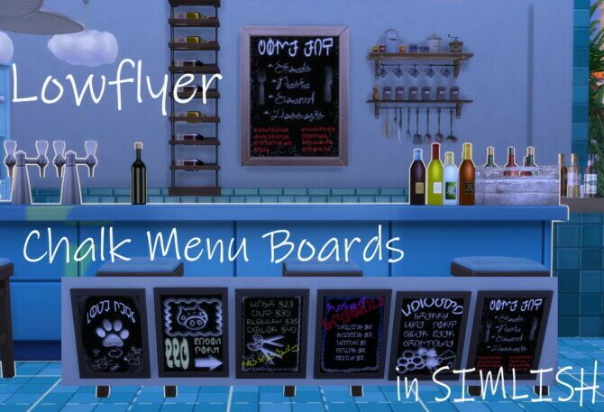 Menu/Specials Chalkboards For Your Business Venues Sims 4 CC