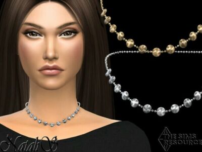 Mini Disk Chort Chain Necklace By Natalis Sims 4 CC