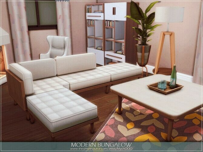 sims 4 cc modern bungalow by mychqqq 4