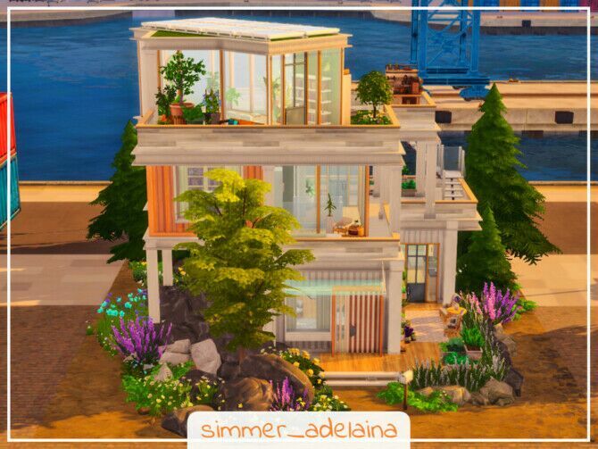 sims 4 cc modern container home by simmer adelaina 2