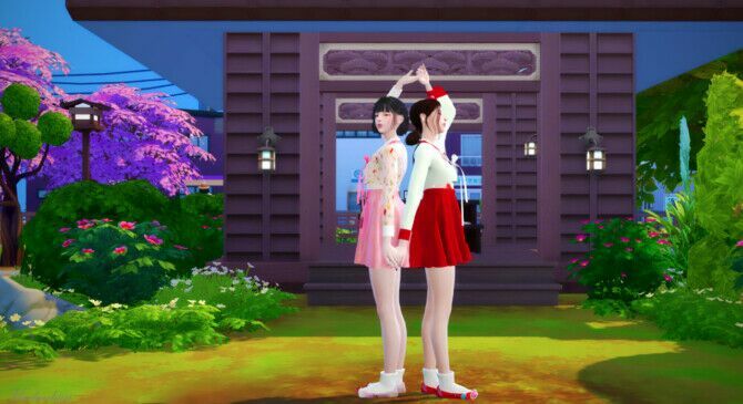 sims 4 cc modern hanbok at mochachiii 4