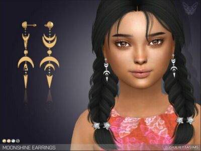 Moonshine Earrings For Kids By Feyona Sims 4 CC