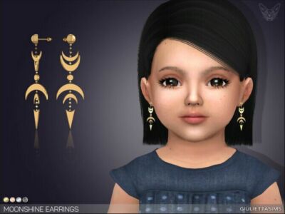 Moonshine Earrings For Toddlers By Feyona Sims 4 CC