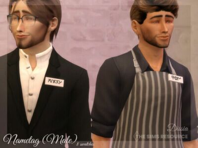 Nametag (Male) By Dissia Sims 4 CC