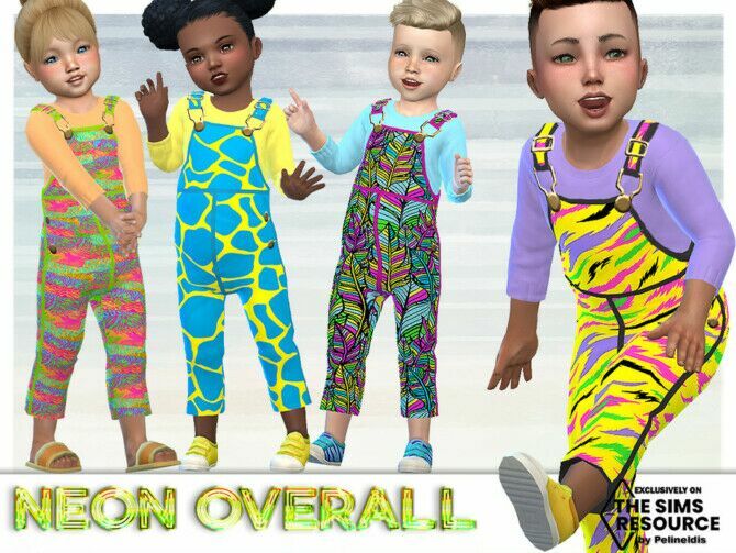 Neon Overall By Pelineldis Sims 4 CC