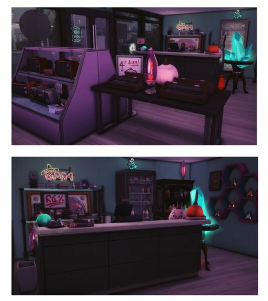 sims 4 cc neon town witch store at wiz creations 3