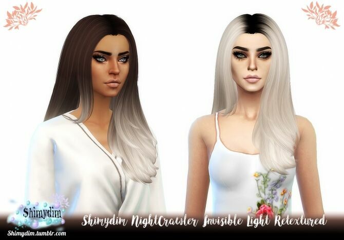 Nightcrawler Invisible Light Hair Retexture + Ombre + Darkroots At Shimydim Sims Sims 4 CC