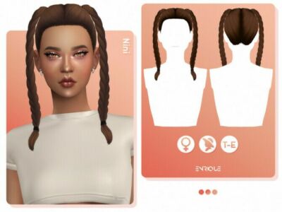 Nini Hairstyle By Enriques4 Sims 4 CC
