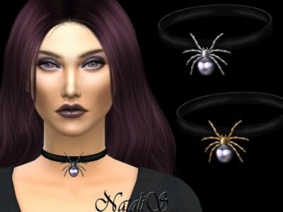Pearl Spider Choker By Natalis Sims 4 CC
