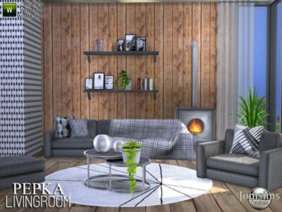 Pepka Livingroom By Jomsims Sims 4 CC