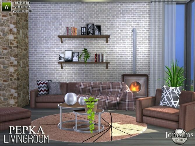 sims 4 cc pepka livingroom by jomsims 2