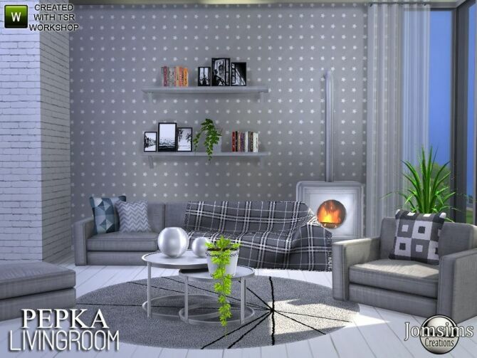 sims 4 cc pepka livingroom by jomsims 3