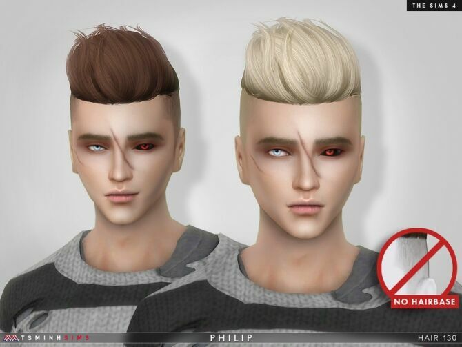 sims 4 cc philip hair 130 by tsminhsims 2