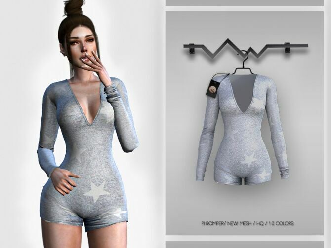 PJ Romper BD344 By Busra-Tr Sims 4 CC