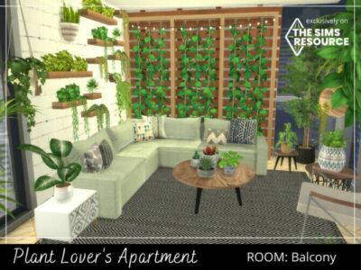 Plant Lover’s Apartment Balcony By A.lenna Sims 4 CC