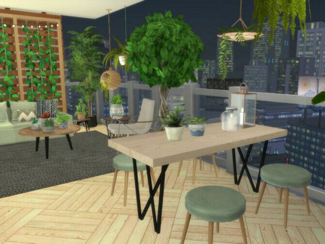 sims 4 cc plant lovers apartment balcony by a lenna 2