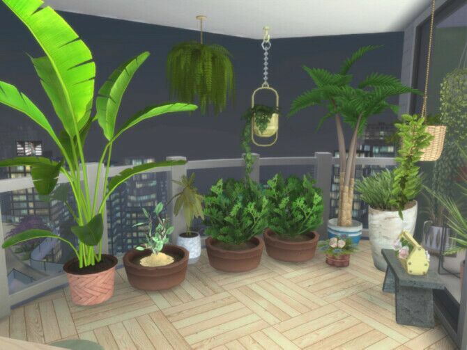 sims 4 cc plant lovers apartment balcony by a lenna 3