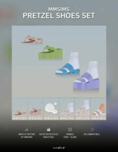 Pretzel Shoes SET AF At Mmsims Sims 4 CC
