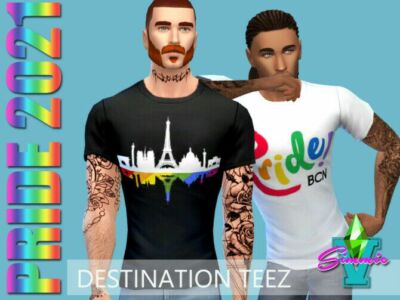 Pride21 Destination Teez By Simmiev Sims 4 CC