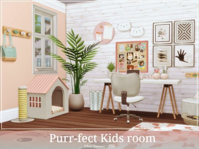 sims 4 cc purrfect kids room by mini simmer 2