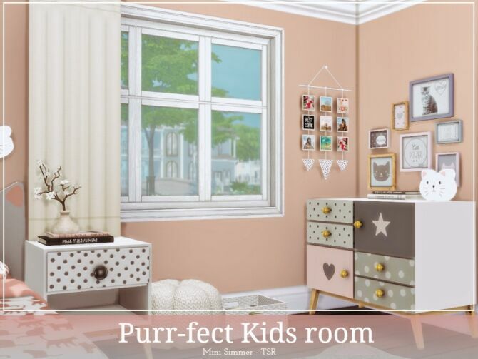 sims 4 cc purrfect kids room by mini simmer 4